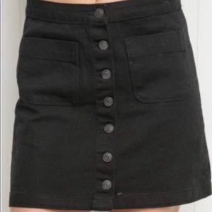 Brandy Melville Black Denim Mini-Skirt